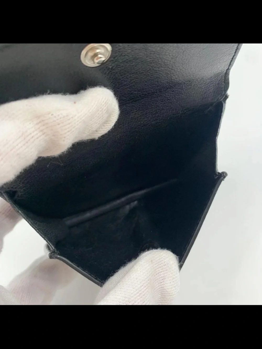 Balenciaga Black Croc-Embossed Compact Leather Wallet